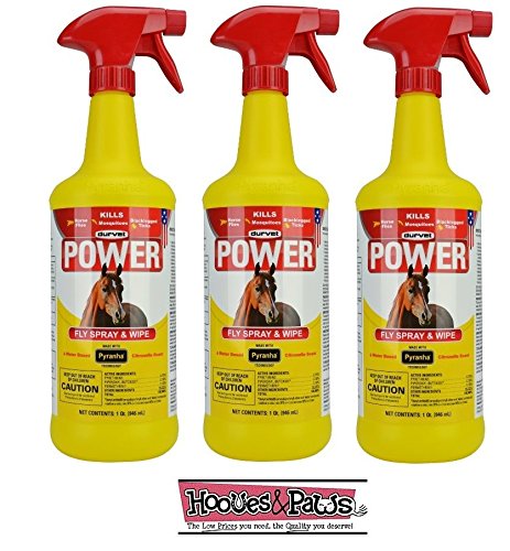 0759005934949 - PYRANHA POWER FLY WIPE N SPRAY FOR HORSE'S KILL REPEL INSECTS 32OZ (3 BOTTLES)