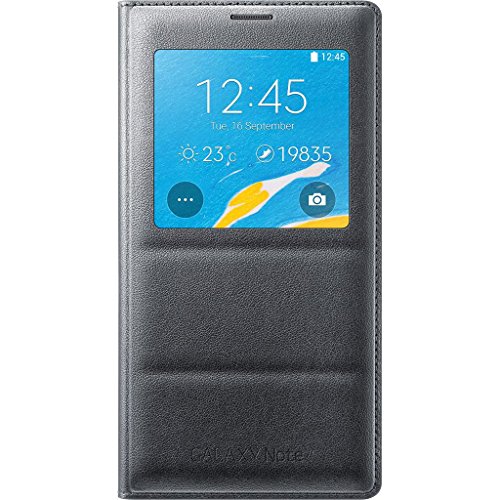 7591127363503 - SAMSUNG GALAXY NOTE 4 CASE, S VIEW FLIP COVER FOLIO CASE - CHARCOAL BLACK