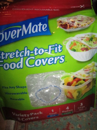0759284666050 - COVERMATE STRETCH-TO-FIT FOOD COVERS CONVENIENT RECLOSABLE BAGS BY ITOUCH