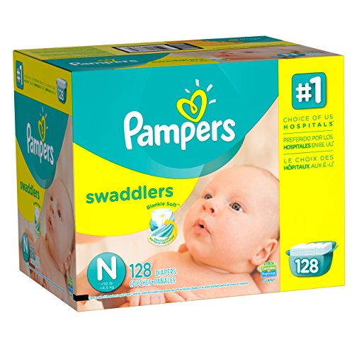 7592899000160 - PAMPERS SWADDLERS DIAPERS, SIZE N, GIANT PACK, 128 COUNT