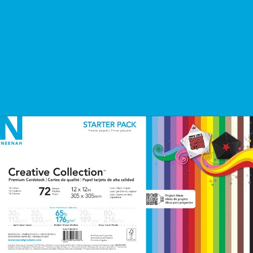 0759598464083 - NEENAH CREATIVE COLLECTION CLASSICS SPECIALTY CARDSTOCK STARTER KIT, 12 X 12 INCHES, 72 COUNT (46408-01)
