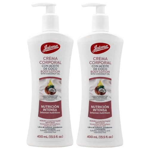 0759684771514 - JALOMA BODY LOTION WITH COCONUT OIL, HYDRATES AND SOFTENS YOUR SKIN, 2PACK, 13.5 FL OZ EACH BOTTLE