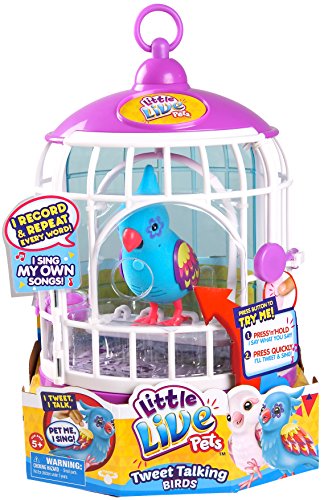 7599049996533 - LITTLE LIVE PETS BIRD WITH CAGE - FUNKY FEATHERS