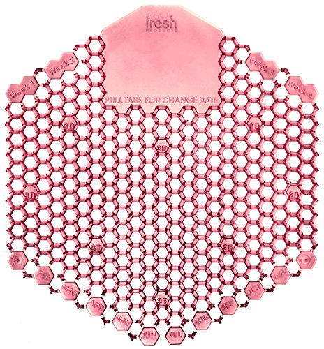 0760034002448 - FRESH THE WAVE 3D TOILET RESTROOM 30-DAY URINAL SCREEN DEODORIZER AIR FRESHENER / FRAGRANCE - KIWI GRAPEFRUIT - RED (PACK OF 10)