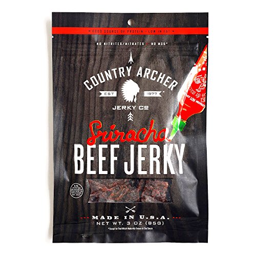 0760194263703 - COUNTRY ARCHER SRIRACHA BEEF JERKY 3 OZ EACH (2 ITEMS PER ORDER)