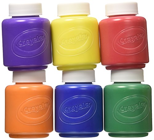0760488360316 - CRAYOLA WASHABLE KID'S PAINT (6 ASSORTED COLORS) 2 ONCE EACH (PACK OF 2)