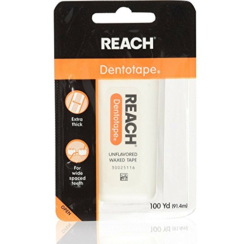 0760488361023 - REACH DENTOTAPE WAXED TAPE, UNFLAVORED 100 YARDS (PACK OF 6)