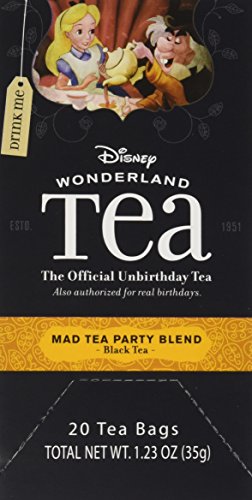 0760488898765 - DISNEY WORLD PARKS EXCLUSIVE MAD TEA PARTY BLEND TEA BAGS BOX 20 COUNT ALICE WON