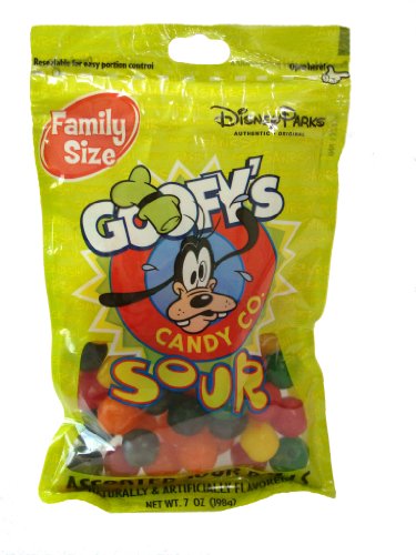0760488898772 - DISNEY WORLD PARKS GOOFY CANDY CO. ASSORTED FLAVOR SOUR BALLS FAMILY SIZE 7 OZ