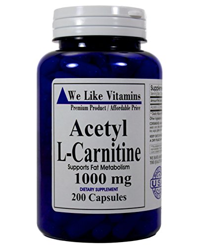 0760537066114 - ACETYL L-CARNITINE 1000MG 200 CAPSULES - 100 DAY SUPPLY - BEST VALUE ACETYL L CARNITINE
