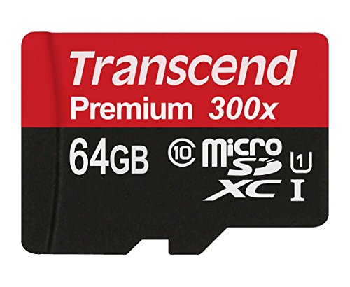 0760557825937 - TRANSCEND 64GB MICROSDXC CLASS10 UHS-1 MEMORY CARD WITH ADAPTER 45 MB/S (TS64GUS