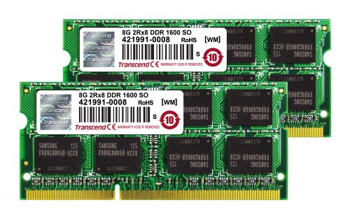 0760557828686 - TRANSCEND 16GB (8GB X 2 KIT) JETMEMORY DDR3- 1600 SO-DIMM 2RX8 FOR MAC PRO EARLY 2011-MID 2012 & MACMINI MID 2011 - LATE 2012 (TS16GJMA424H)