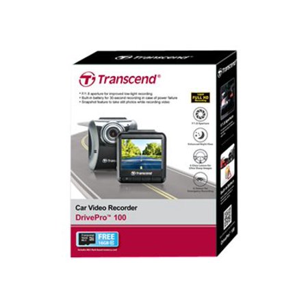 0760557830801 - TRANSCEND 16GB DRIVEPRO 100 CAR VIDEO RECORDER WITH SUCTION MOUNT (TS16GDP100M)
