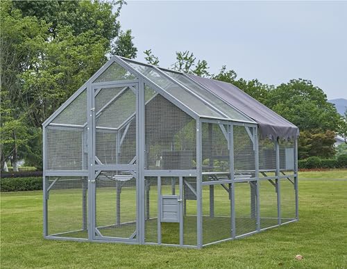 0760580519162 - VURAX 110 CATIO OUTDOOR CAT ENCLOSURES KITTEN PLAYPEN W/2 NAPPING HOUSES, WALK-IN KITTY KENNEL CONDO SHELTER, LARGE PET-HOUSE WITH PLATFORMS, UPGRADE WATERPROOF ROOF