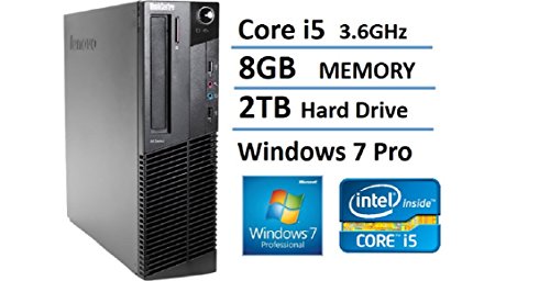0760625120810 - 2016 LENOVO THINKCENTRE M92P HIGH PERFORMANCE SMALL FACTOR DESKTOP COMPUTER, INTEL CORE I5 CPU UP TO 3.6GHZ, 8GB DDR3 RAM, 2TB HDD, DVDRW, WINDOWS 7 PROFESSIONAL 64 BIT (CERTIFIED REFURBISHED)