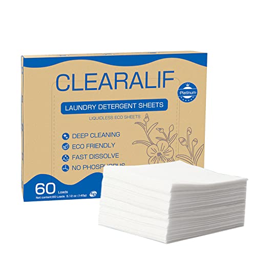 0760839640449 - LAUNDRY DETERGENT SHEETS UP TO 60 LOADS, FRESH LINEN - GREAT FOR TRAVEL, APARTMENTS, DORMS, NO PLASTIC, SUSTAINABLE, BIODEGRADABLE-NEW LIQUID-LESS TECHNOLOGY - LIGHTWEIGHT