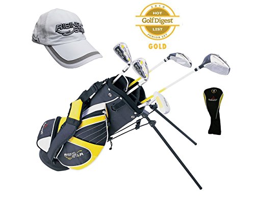 0761038100048 - PARAGON RISING STAR KIDS GOLF CLUBS SET / AGES 5-7 YELLOW WITH HAT / LEFT-HAND
