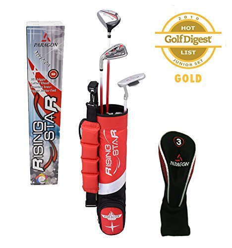 0761038401022 - PARAGON RISING STAR KIDS/TODDLER GOLF CLUBS SET / AGES 3-5 RED LEFT-HAND