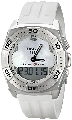 7611608253557 - TISSOT MEN'S T002.520.17.111.00 WHITE MOTHER-OF-PEARL DIAL RACING TOUCH WATCH