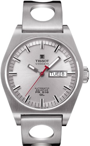 7611608254523 - TISSOT T0714301103100 PR 516 MENS SILVER AUTOMATIC HERITAGE WATCH 0714301103100