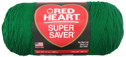 0761163854458 - RED HEART E302B.0368 SUPER SAVER JUMBO YARN, PADDY GREEN