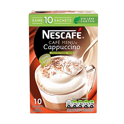 7613034317445 - NESCAF? CAF? MENU CAPPUCCINO UNSWEETENED TASTE 14.2 G (PACK OF 12, TOTAL 120 SACHETS)
