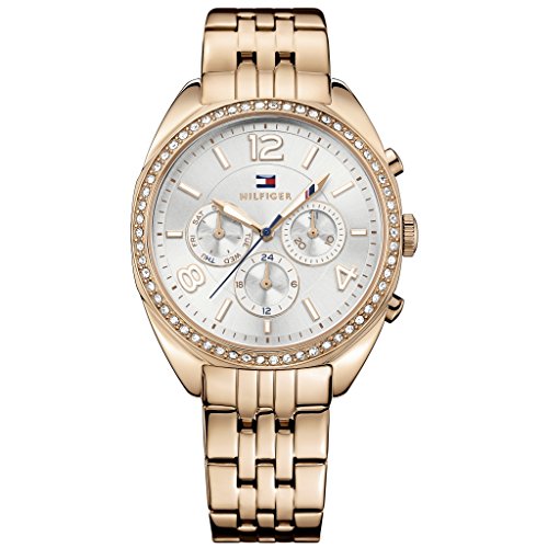 7613272175272 - TOMMY HILFIGER 1781572 ROSE GOLD-TONE LADIES WATCH - SILVER DIAL