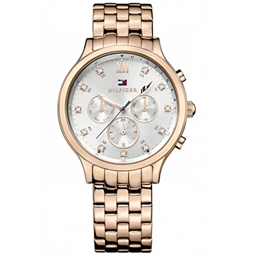 7613272190879 - TOMMY HILFIGER 1781611 ROSE GOLD-TONE LADIES WATCH - SILVER DIAL