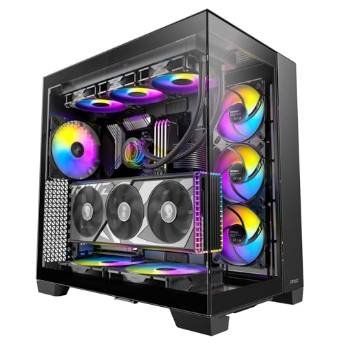 0761345100229 - ANTEC C8 ARGB, 2X TQR 160MM & 1X TQ 140MM ARGB PWM FANS INCLUDED,DUAL-CHAMBER LAYOUT, TYPE-C, 360MM RADIATOR SUPPORT, SEAMLESS TG FRONT & SIDE PANELS, RTX 40 COMPATIBLE, FULL-TOWER E-ATX PC CASE