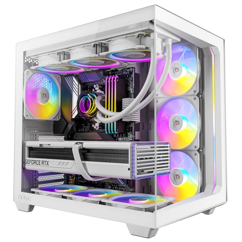 0761345100342 - ANTEC C5 ARGB WHITE, 7 X 120MM ARGB PWM FANS INCLUDED, UP TO 10 FANS SIMULTANEOUSLY, TYPE-C 3.2 GEN 2 PORT, SEAMLESS TEMPERED GLASS FRONT & SIDE PANELS, 360MM RADIATOR SUPPORT, MID-TOWER ATX PC CASE