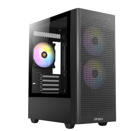 0761345810579 - ANTEC NX500M ARGB, HIGH-AIRFLOW MESH FRONT PANEL, TYPE-C 3.2 GEN2 READY, 3 X 120MM ARGB FANS INCLUDED, TEMPERED GLASS SIDE PANEL, UP TO 6 FANS, 360MM RADIATOR SUPPORT, MINI-TOWER M-ATX GAMING CASE