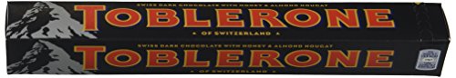 7614500210611 - TOBLERONE SWISS DARK CHOCOLATE WITH HONEY AND ALMOND NOUGAT, 3.52-OUNCE BAR (PACK OF 20)
