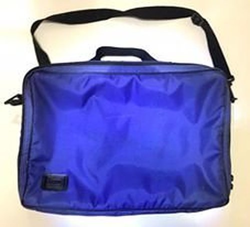 0761465236013 - VINTAGE 1980'S BMI BEAUX MERZON BLUE 30 CASSETTE TAPE CARRY CASE WITH HANDLE & SHOULDER STRAP WITH NUMBERED SLOTS : TOWER RECORDS SAM GOODY