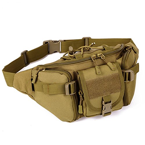 0761560591444 - ZZ SANITY TACTICAL WAIST PACK PORTABLE MULTI FUNCTIONAL MILITARY FANNY PACK WATERPROOF SINGLE SHOULDER HIP BELT BAG FOR HIKING CLIMBING OUTDOOR BUMBAG TRAVEL ARMY BAG (BROWN)