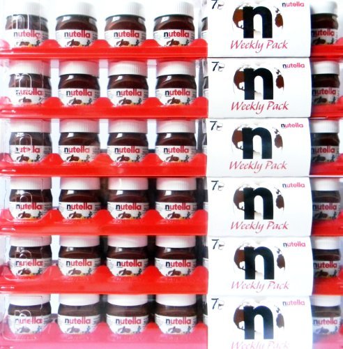 7616500120532 - NUTELLA WEEKLY PACK, FOR TRAVELLERS, 6 PACKAGES WITH EACH 7 MINI JARS