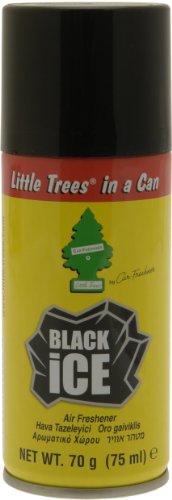 LITTLE TREES Black Ice Scent Aerosol Spray Air Freshener 2.5 oz