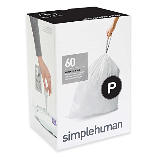 0761835209074 - SIMPLEHUMAN CODE P 60-COUNT 13-16-GALLON CUSTOM FIT LINERS