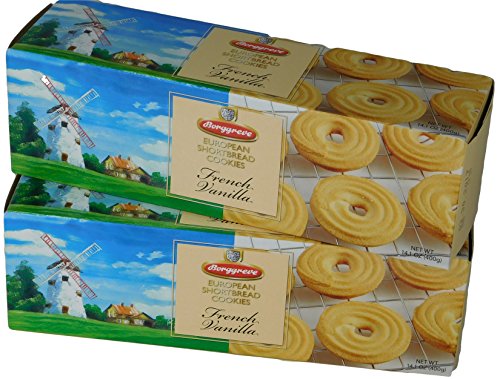 0761835230207 - BORGGREVE EUROPEAN FRENCH VANILLA SHORTBREAD BISCUIT RING COOKIES IMPORTED FROM GERMANY (2 PACKS)