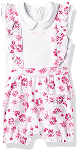 7618483246490 - GUESS BABY GIRLS BOYS BODY SUIT AND KNIT BUBBLE SHORTALL 2 PIECE SET, TRUE WHITE, 12M