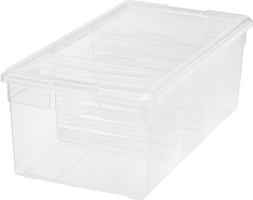 0762016424774 - IRIS MULTI-MEDIA STORAGE BOX WITH DIVIDERS, MCB-MB (CLEAR)
