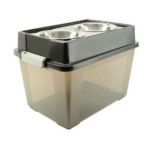 0762016438337 - LARGE ELEVATED PET FEEDER WITH STORAGE FS-L SMOKE