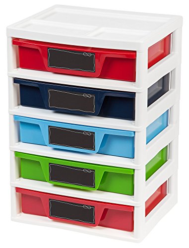 0762016452623 - 5-DRAWER ACTIVITY CHEST, DARK COLORS