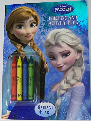0762022530452 - DISNEY FROZEN FOIL COVER COLORING AND ACTIVITY BOOK WITH 4 JUMBO CRAYONS ~ RADIANT HEART