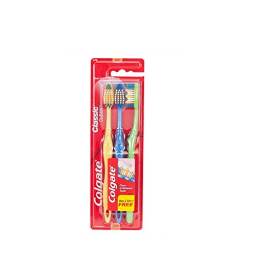 0762047110370 - COLGATE CLASSIC CLEAN SOFT BRISTLE TOOTHBRUSH, 3 COUNT