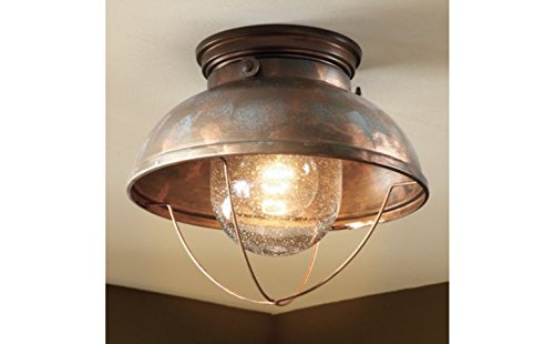 0762047114767 - CEILING LODGE RUSTIC COUNTRY WESTERN, WEATHERED COPPER, LIGHT FIXTURE