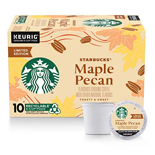 0762111405081 - STARBUCKS FLAVORED K-CUP COFFEE PODS — MAPLE PECAN FOR KEURIG BREWERS — 1 BOX (10 PODS)