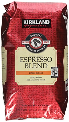 0762111697929 - KIRKLAND SIGNATURE DARK ROAST ESPRESSO BLEND COFFEE ROASTED BY STARBUCKS 32 OUNCE BAG
