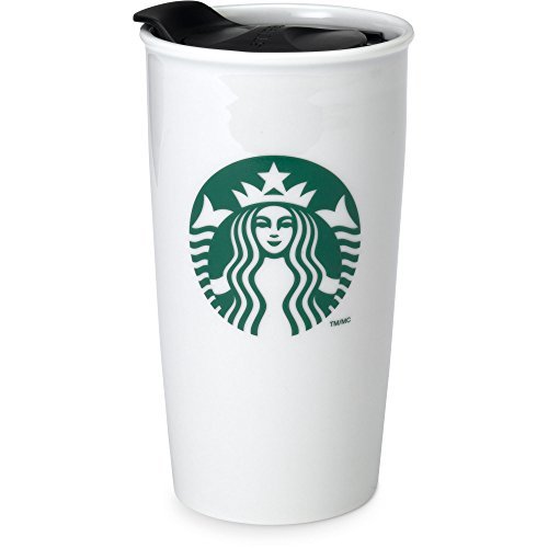 0762111963031 - STARBUCKS COFFEE DOUBLE WALL CERAMIC TRAVEL MUG CUP, 12 OZ