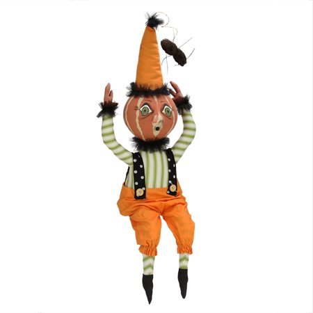 0762152281736 - 28 GATHERED TRADITIONS FRIGHTENED IKE THE PUMPKIN GUY DECORATIVE HALLOWEEN FIGURE