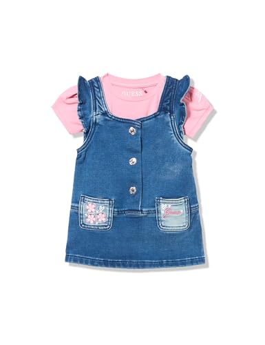 7624926603898 - GUESS BABY GIRL 2 PIECE JUMPER SET WITH BODYSUIT, THINK PINK, 6